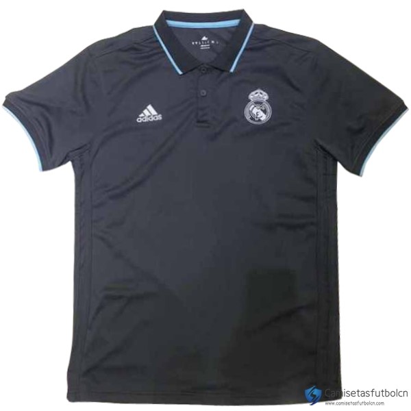 Polo Real Madrid 2017-18 Negro Azul Claro